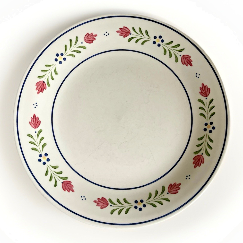 Vintage Johnson Brothers England Provincial Floral Dinner Plate Floral Rim 1992